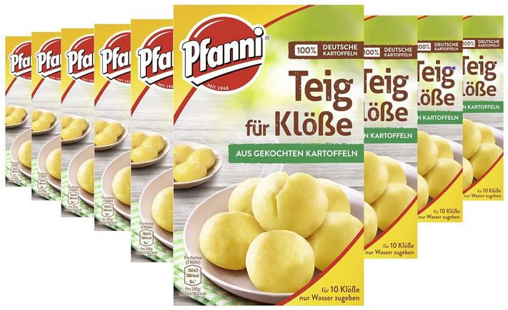 pfanni klöße teig 9er pack kartoffeln 275g ab 16,99 euro statt 25 euro