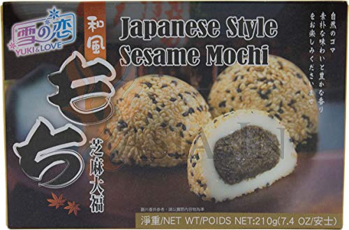 sesame mochi yuki & love 210 g japanischer reiskuchen (6 x 35 g)