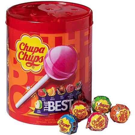 chupa chups lutscherdose 50 lutscher für 6 euro statt 13 euro