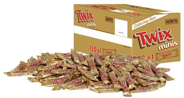 twix minis 150er pack schokoriegel 20g für 25,49 euro statt 34 euro