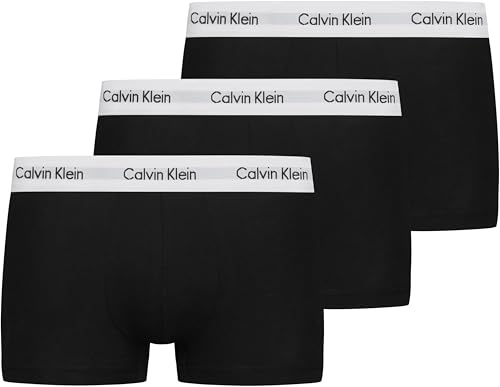 calvin klein herren boxershorts schwarz, 3er pack, baumwolle, stretch, xl