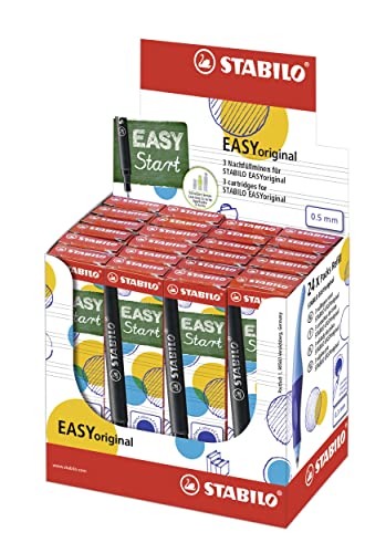 STABILO EASYoriginal Nachfüll-Tintenpatronen blau 3er Pack, medium, 24 Stück