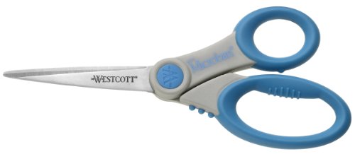 Produktbild: westcott schere 21 cm microban softgrip blau-grau