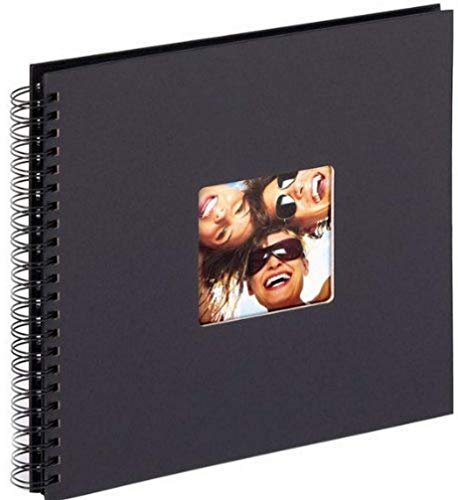 walther design fotoalbum schwarz 30 x 30 cm spiralalbum mit cover-ausstanzung