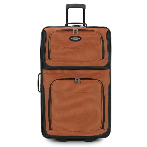 travel select amsterdam rollgepäck 29 zoll orange abendrot zickzackmuster