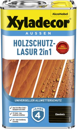 xyladecor holzschutzlasur 204 ebenholz 2,5 liter für außen und innen