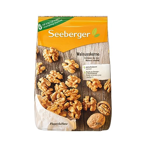 seeberger walnusskerne ungeschält, reich an omega-3, vegan, 500 g