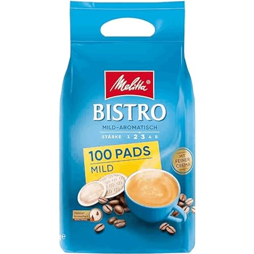 melitta cafe bistro röstkaffee kaffee pads mild aromatisch 100 stücke geröstet in deutschland