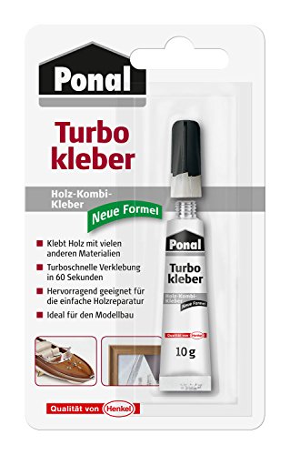 ponal turbo kleber, holz-kombi-kleber für schnelle verklebungen, 10g