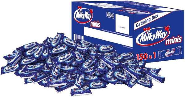 milky way minis schokoriegel 2,3 kg 150 x 15,5 g ab 23,66  statt 34