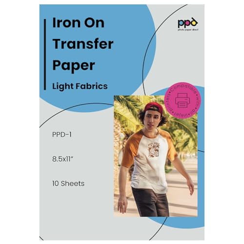 ppd 10 x a4 inkjet transferpapier für helles textil, bügeleisen, transferpresse