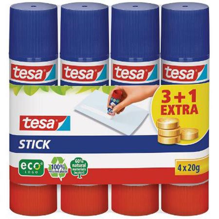 Produktbild: tesa klebestift ecoLogo 4er pack je 20g für 5,79 statt 7