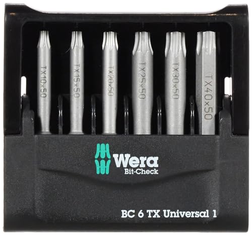 wera bit-set 6-teilig, bit-check 6 tx universal 1, passend für alle schrauber
