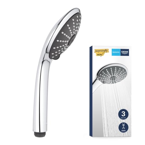 grohe vitalio joy 110 handbrause rund chrom 3 strahlarten wassersparend antikalk system