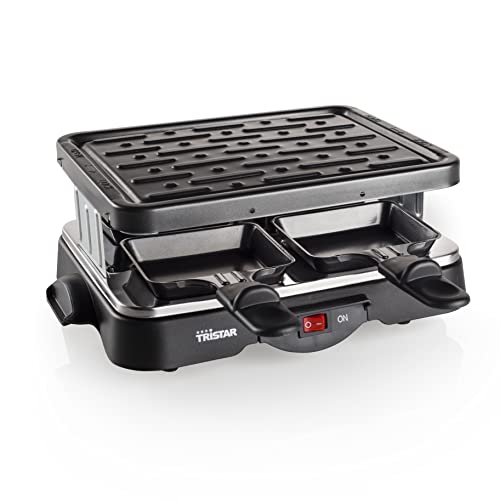 Tristar Raclette grill für 4 personen mit 4 pfännchen, 500 watt, ra-2949