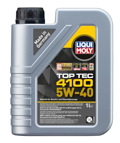 liqui moly top tec 4100 5w-40 motoröl synthetisch 1 l artikelnummer 3700