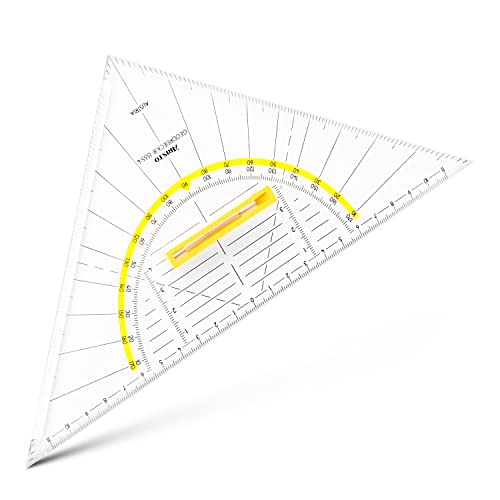 Produktbild: aristo geodreieck ar1555/4 25 cm mit lösbarem griff, tuschenoppen, plexiglas transparent