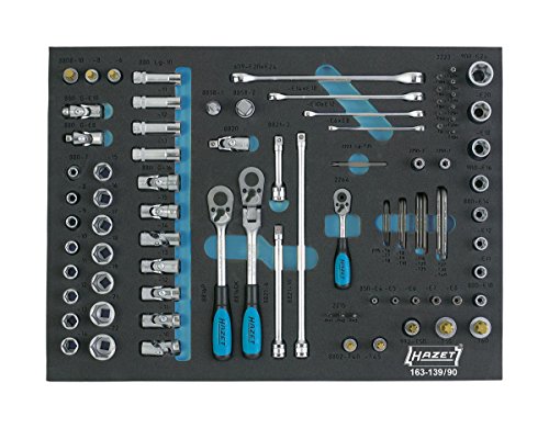 hazet steckschlüssel-satz 163-139/90 90-teilig set für werkstatt und heimwerken