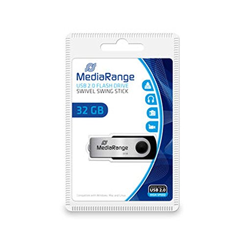 mediarange 32gb usb speicherstick schwarz - flashlaufwerk für datenübertragung