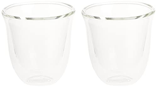 Entdecken Sie die Delonghi 5513214591 Espresso Thermo Glasses im praktischen 2er-Pack. Innovatives Design hlt Getrnke lnger hei und sorgt fr stilvolles Servieren!