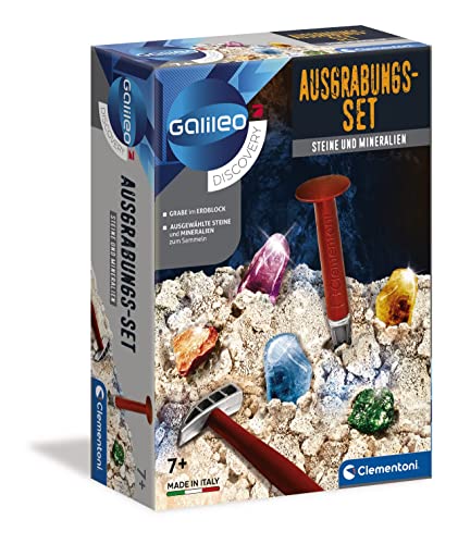 ausgrabungs-set steine mineralien clementoni galileo discovery für kinder ab 7 jahren