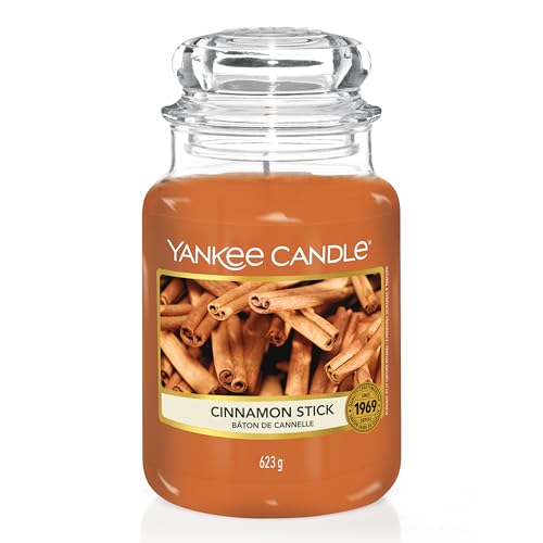 yankee candle duftkerze cinnamon stick groß, 150 stunden brenndauer im glas