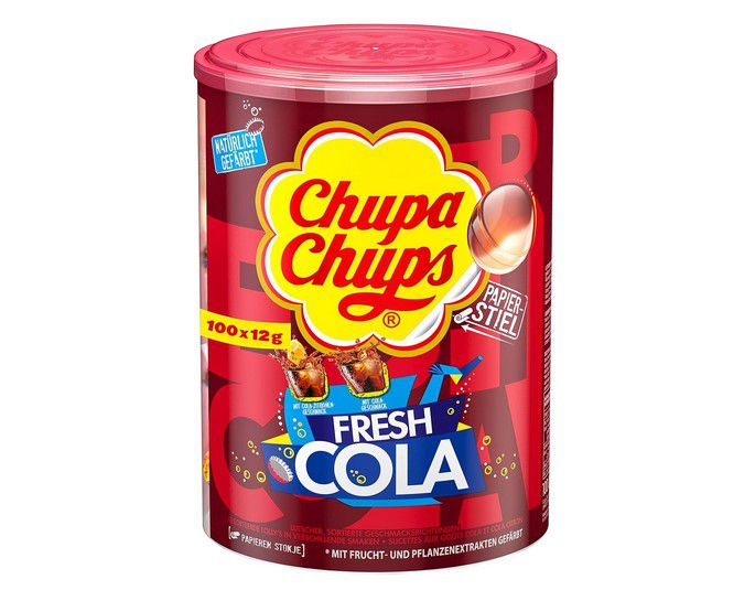 chupa chups lollis 100x fresh cola für 11,99 euro statt 18 euro