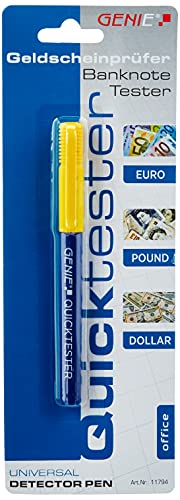Geldscheinprüfstift GENIE QUICKTESTER für Euro & Dollar  Falschgeld Prüfer
