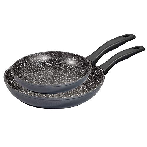 stoneline pfannenset 2-teilig 20 cm und 26 cm antihaft beschichtet