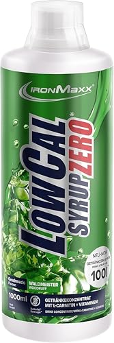 lowcal sirup ironmaxx waldmeister 1000ml, zuckerfreies getränkesirup 1:100, l-carnitin magnesium