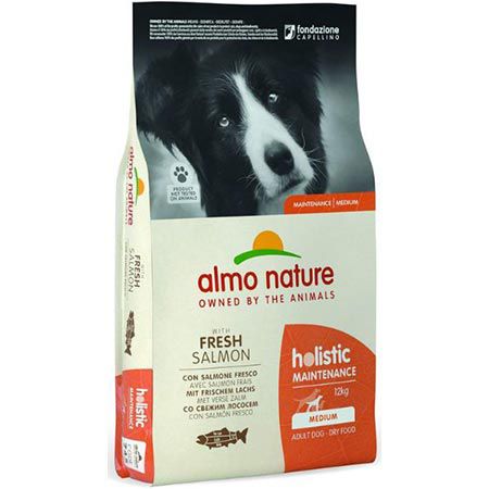 Produktbild: almo nature holistic hundefutter mit lachs 12kg ab 17,25 Euro statt 31 Euro