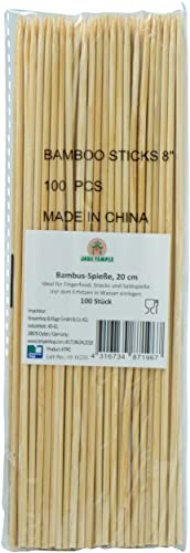 bambusspieße 20 cm jahe temple 100 stück einmalig verpackung braun
