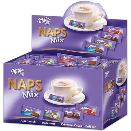 milka naps mix mini-schokoladentäfelchen 1,7kg 4 sorten für 22,49 statt 33
