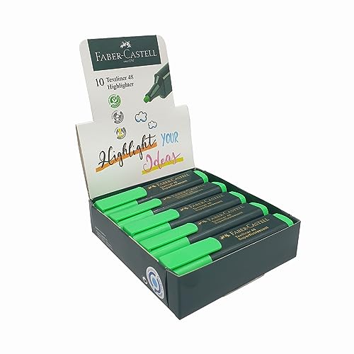 faber-castell text liner 48-63 grün, 10 stück, filzstifte für schreiben und zeichnen