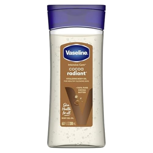 Vaseline Total Moisture Cocoa Radiant Body Gel Oil, 6.8 oz, feuchtigkeitsspendend, für intensive Hautpflege!! 