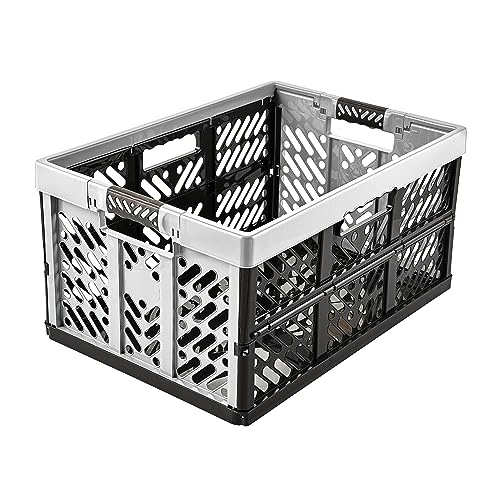 keeeper klappbox 54 x 37 x 28 cm, 45 l, mit soft-touch griffen, hellgrau