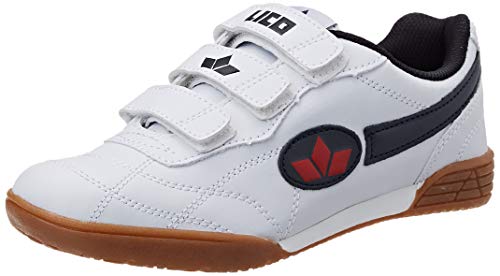 lico kinder hallenschuhe bernie v unisex, weiß marine, 37 eu