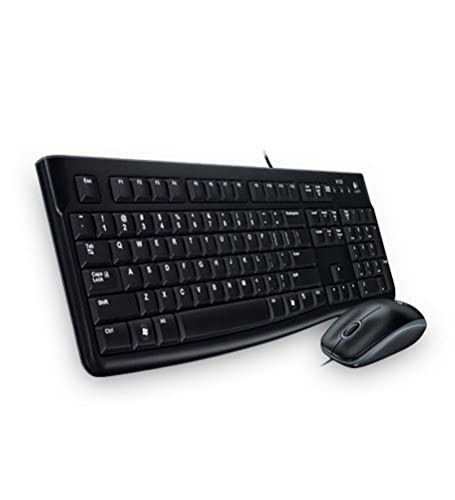 logitech mk120 tastatur maus set kabelgebunden qwertz schwarz usb pc laptop