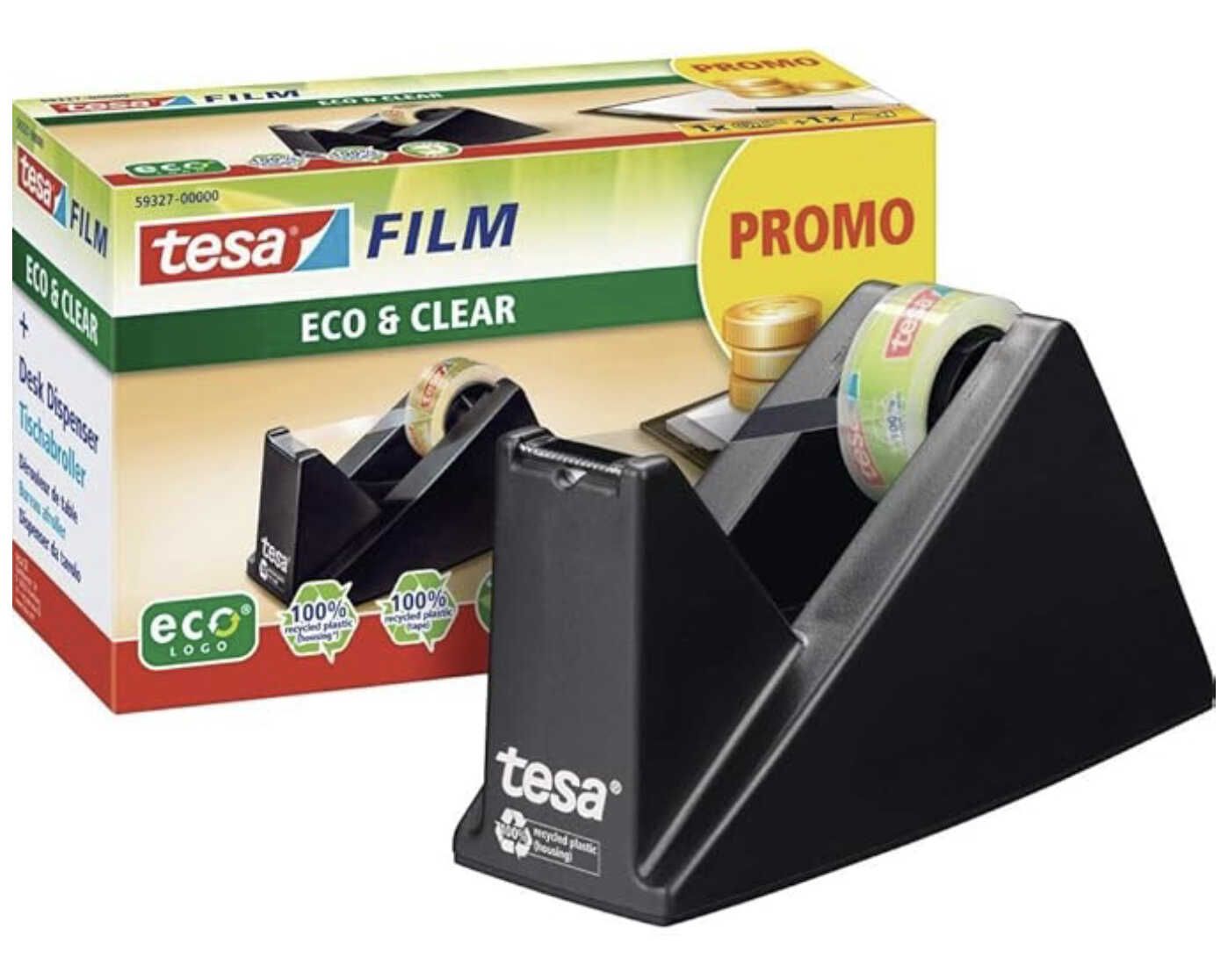 tesa easy cut klebebandabroller mit anti-rutsch für klebefilm 10 m x 15 mm