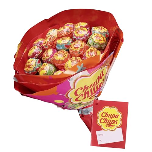 Chupa Chups Lutscher Blumenstrauß 19 Lollis in 6 Sorten