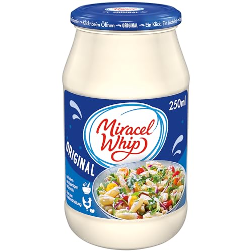 miracel whip original salatcreme 250 ml, 23% fett, glutenfrei, laktosefrei, mit eiern