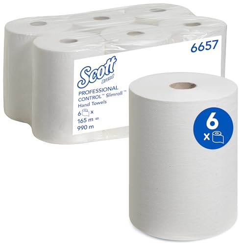 Scott Slimroll 6657 Papierhandtücher, 1-lagig, 6 Rollen  165 m, FSC-zertifiziert