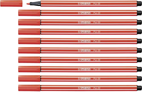 stabilo filzstift pen 68 hellrot 10er pack