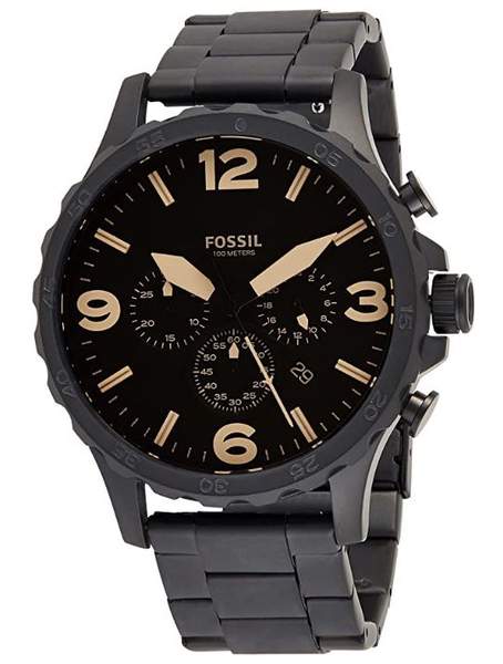 fossil nate herrenuhr edelstahlarmband 118 euro statt 161 euro