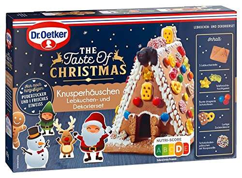 dr. oetker lebkuchenhaus mit dekorierset zum basteln für die weihnachtszeit - 403 g