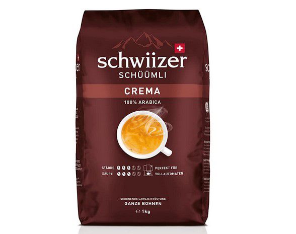 schwiizer schüümli crema bohnkaffee 1kg utz 14,99 (statt 22)