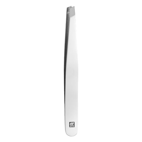 Produktbild: zwilling pinzette schräg für augenbrauen zupfen und splitter entfernen silber 90 mm
