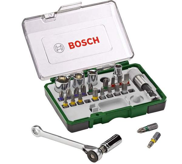 bosch 27tlg. schrauberbit und ratschen-set für 12,99 statt 20