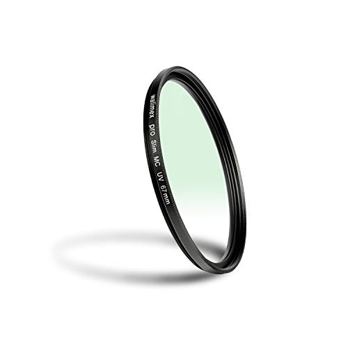 walimex pro uv-filter slim mc 67mm, schutz vor uv-strahlen, dünne metallfassung, schutzhülle