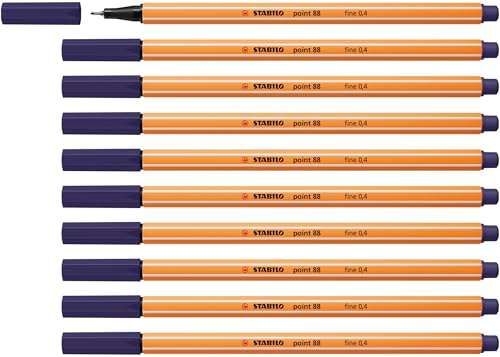 fineliner nachtblau 10er pack stabilo point 88